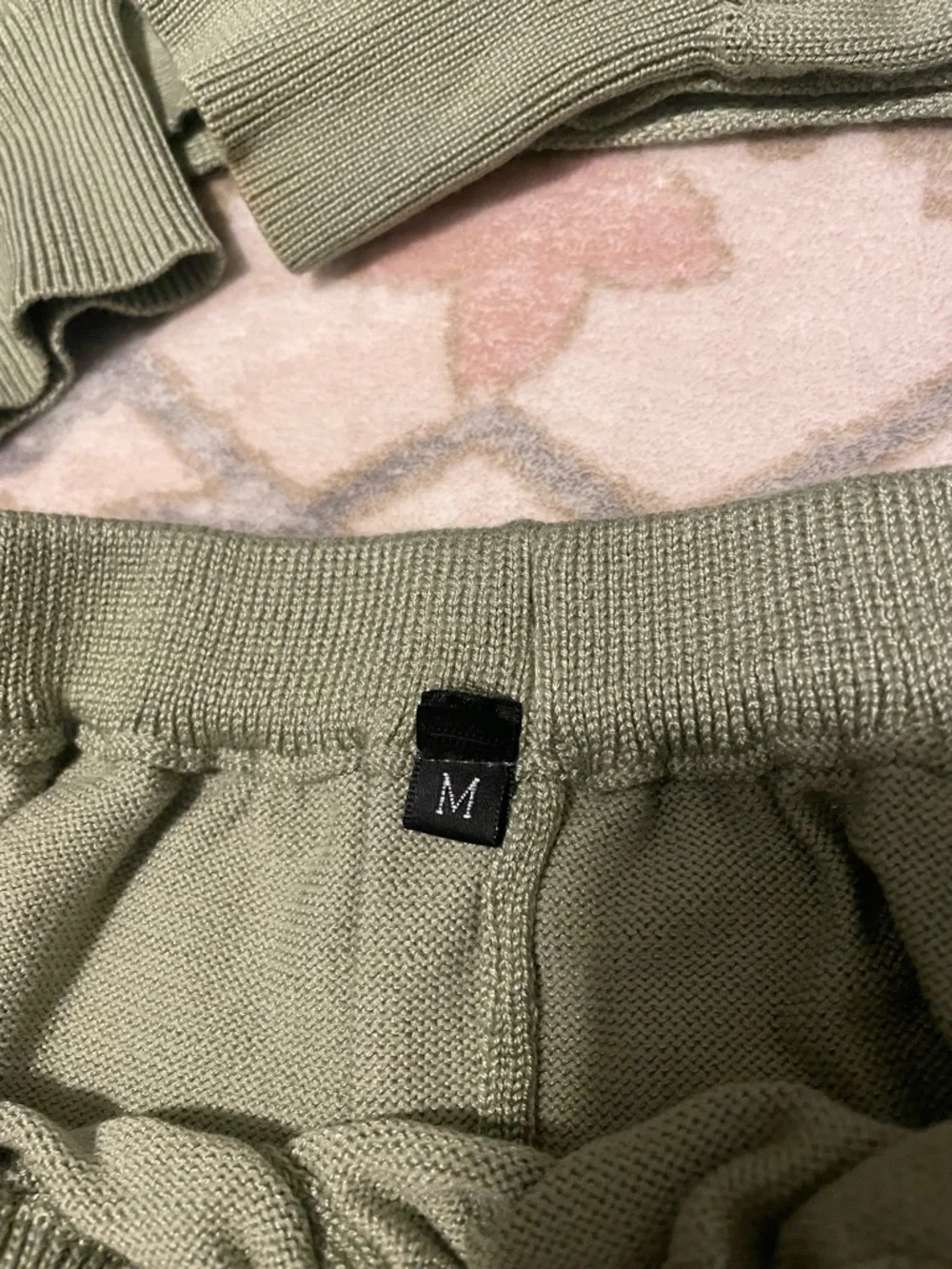 Green Matching Shorts and Sweater Set